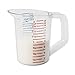 Rubbermaid Commercial Products Bouncer Clear Measuring Cup 2-Cup/0.5-Quart Clear Strong Food Grade Easy Read for Liquid/Dry Ingredients for Home/Professional Kitchen