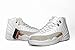 Air 12 Retro Kids White/Gold OVO White Leather Basketball Shoes(Boy and Girsl)