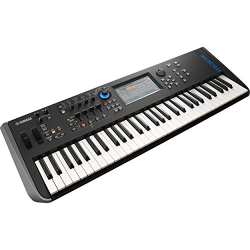 Yamaha MODX6 61-Key Weighted Action Synthesizer with Motion & Super Knob Controls and 4-Part Seamless Sound Switching Bundle with Stand, Headphone, MIDI Cable & Zorro Sounds Synthesizer Polish Cloth