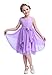 Bow Dream Flower Girls Dresses Junior Bridesmaids Little Girls Elegant Ruffle Chiffon Tea Length