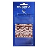 Waterman Standard Fountain Pen Ink Cartridges, Pack of 8 (Havana Brown)
