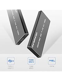 Victorlink NVMe   Carcasa de SSD a USB C (1000 MB s, adaptador USB 3.1 Gen2, aluminio externo, 2280 2260 2242 2230, PCI E M2 M Key NGFF, cable USB C C, 10 Gbps)