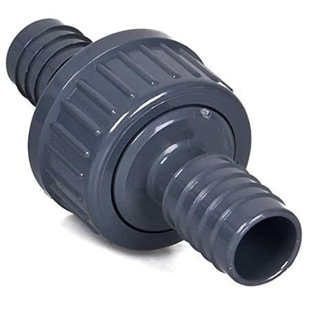 PVC Rückschlagventil mit Tüllen 21 mm, für Luft und Wasser Anwendungen geeignet