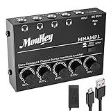 Moukey Headphone Amp Amplifier 4 Channels Metal