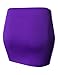 NEARKIN (NKNKW3S) Beloved Womens Waistband Double Elastic Layered Mini Skirt PURPLE US M(Tag size L)