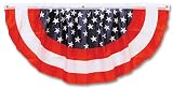Beistle 54991-RWB Stars and Stripes Fabric Bunting, 4-Feet