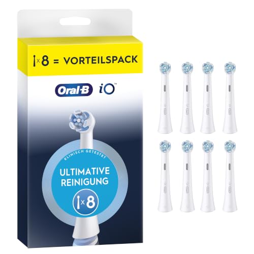 Oral-B iO Ultimate Cleaning Original Replacement Toothbrush Heads for Oral-B iO Electric Toothbrushes, Bristle-in-Bust Bundle, White, Pack of 8