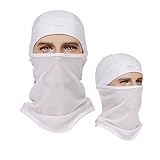 Balaclava, Aegend Summer Thin Face Mask Buff for Women Men Youth Tactical Balaclava Hood for Motorcycle Running Cycling Fishing Outdoors Neck Scarf or Lightweight Sunproof Hat, 1 Piece ,White