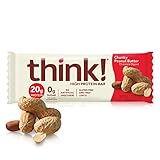 thinkThin High Protein Bars, Chunky Peanut Butter (2.1 oz Bar, 10 Count)
