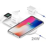 WORDIMA Airpower Wireless Charging Pad, 3-in-1 Multiple Devices Wireless Charger Dock 10W/7.5W Fast Charge Station Compatible with Apple Watch 1 2 3 4 Airpods 1 2 iPhone 8, 8 Plus, X, Xr, Xs, Xs Max