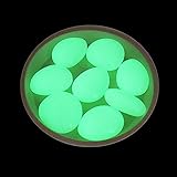 Large Glow in the Dark Fish Tank Cobble Stones ~ Glowing Rocks ~ Aquariums - Gardens (Green)