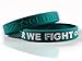 Cancer Awareness Bracelets Gift for Patients, Survivors, Family and Friends, Set of 2 Pink Ribbon Silicone Rubber Wristbands (Ovarian Cancer Teal)