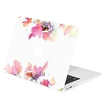 TOP CASE - Air 13-Inch Floral Reflection Pattern Graphics Rubberized Hard Case Cover for Macbook Air 13