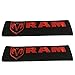 Sinaga 2pcs Red Dodge RAM Logo Car Seat Belt Covers Shoulder Pads Accessories Fit for Dodge Model