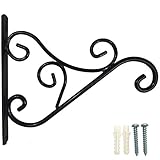 OUTOUR Heavy Duty Hanging Plant Bracket 12" Wall Hook Hanger for Planters,Lanterns,Wind Chimes,Flower Pot Baskets,Decorative Plants,Wind Spinners,Bird Feeders,Garden Patio Lawn Indoor Outdoor Decor