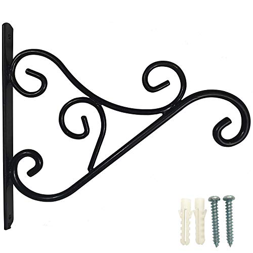 OUTOUR Heavy Duty Hanging Plant Bracket 12" Wall Hook Hanger for Planters,Lanterns,Wind Chimes,Flower Pot Baskets,Decorative Plants,Wind Spinners,Bird Feeders,Garden Patio Lawn Indoor Outdoor Decor