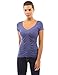 PattyBoutik Women's Sweetheart Ruched Front Top (Blue S)
