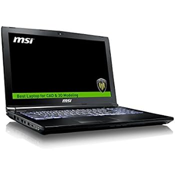 MSI WE62 7RJ-1833US IPS Level 15.6" Workstation Laptop NVIDIA Quadro M2200 i7-7700HQ 32GB 512GB M.2 SATA Windows 10 PRO