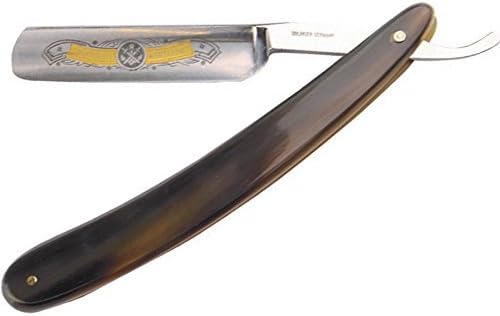 Niegeloh Solingen Straight Razor Cut Throat 5/8" Buffalo Horn Scales - Made in Germany