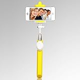 UnicornTech SF-02 Newest Bluetooth Selfie Stick, Top Quality Cute Jelly Series, Foldable Lightweight Portable Handheld Extendable Adjustable Wireless Bluetooth Selfie Self Portrait Stick Pole Monopod Remote Shutter Embedded for iPhone 6 Plus 6 5 5s 5