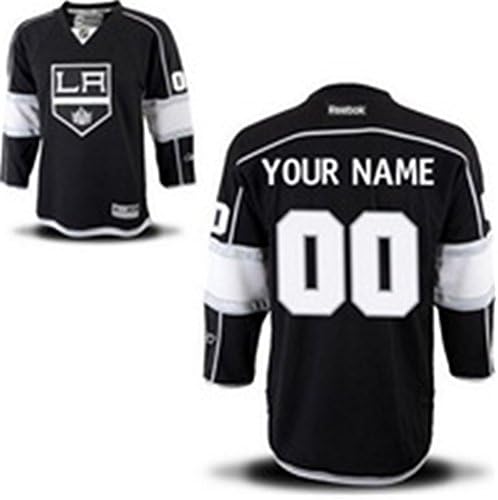 SuJe Men's Los Angeles Kings Custom Premier Jersey Team Color Black Size M-3XL