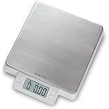 Salter High Precision Stainless Steel Digital Kitchen Food Scale in White l 11 Pound Weight Capacity and is Easy to Clean