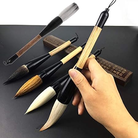 Yaohm 5 Styles Chinese Calligraphy Brush Pen Goat Hair Bamboo Shaft Paint Brush Art Stationary Oil Painting Brush 1 Pc The Color Is Random Amazon Co Uk Kitchen Home