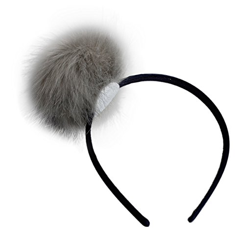 Ztl Cute Girls Headband Fluffy Rabbit Fur Ball Hairband Hair Hoop Party Headwear
