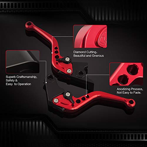 image for aikeec Motorcycle CNC Brake and Clutch Levers Short Adjustable Brake C