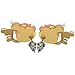 Rbenxia Girl Sweet Rose Rhinestone Pearl Eardrop Earring Stud Peach