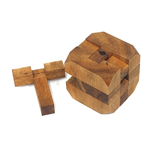 Hidden Passage: Handmade & Organic 3D Brain Teaser Wooden Puzzle for Adults from SiamMandalay with Free SM Gift Box(Pictured)