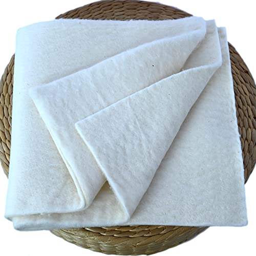White Cotton Quilt Batting 45"x60" for Patchwork Quilting Sewing