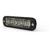 ECCO ED3802AW LED High-Intensity Amber White LEDs Directional 2 Bolt Mount 0.73 amps 12V 24V Waterproof Warning Light Construction Caution Light for Truck off Road Commercial Vehicle, 5 Year Warranty