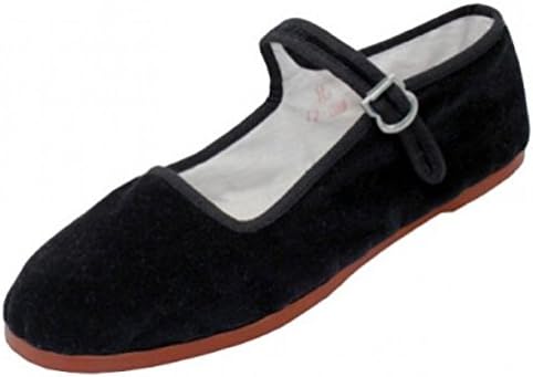 Shoes8teen Shoes 18 Womens Cotton China Doll Mary Jane Shoes Ballerina Ballet Flats Shoes