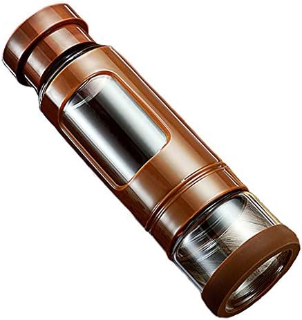 1A2B3C Sports Water Bottle - Travel Mug - Tea Tumbler Tea cup with Strainer filter - Glass water bottle - Tea Infuser - Fruit Infuser 14oz(BLACK)