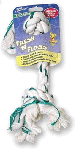 Booda Fresh N Floss 2-Knot Rope Bone Spearmint Medium