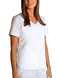 Adar Universal Asian Style Trim Top (Available in 22 colors) - 609 - White/White - S