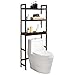 SONGMICS Over The Toilet Storage, 3-Tier Over Toilet Bathroom Organizer with Adjustable Shelf, 10.2 x 24.8 x 66.9 Inches, Space-Saving, Brown UBTS01BR