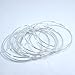 5pcs Shiny Silver White Expandable Wire Bangle Bracelet for Charms Adjustable for Stacking Charm Bracelets Bracelet Blanks