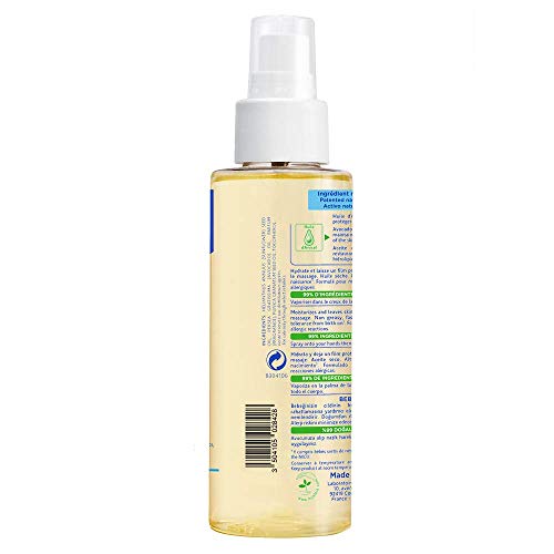 MUSTELA BABY OIL – MOISTURIZING OIL FOR MASSAGE – WITH NATURAL AVOCADO, POMEGRANATE & SUNFLOWER OIL – FROM BIRTH ON – 3.38 FL. OZ