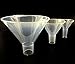 Soccerene Powder Funnel, Polypropylene Plastic, 100mm 75mm 50mm Top Diameter, Pack of 3
