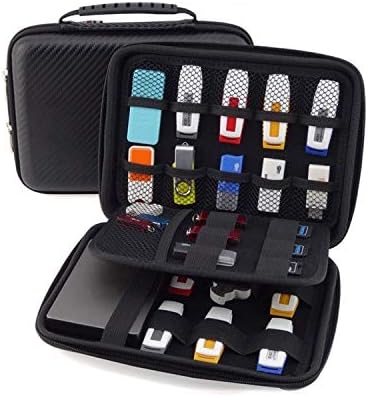 LIShuai Electronics Cable Organizer Bag USB Flash Drive Memory Card HDD Case Travel CASE V04 (Color: Black)