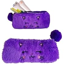 Amazon.com: Selena Cat Plush Pen Pouch Box with 2Pcs kawaii Pens ...