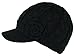 J-Fashion Women's Cable Knitted Double Layer Visor Beanie Hats with Hair Tie