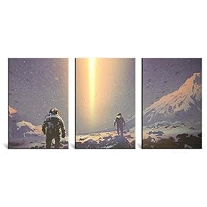3 Panel Astronaut Find New Space x 3 Panels