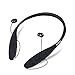 Bluetooth Headphones, DolTech 980 Wireless Stereo Sweatproof Retractable Earbuds Wire Sport Neckband Headphones Built-in Mic with Noise Cancellation Headset for iPhone7/6/IOS/ Android Devices(Black)