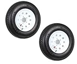 eCustomRim 2-Pack Trailer Tire Rim ST175/80D13 175/80 B78-13 LRC 5 Lug White Modular Wheel