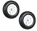 eCustomRim 2-Pack Trailer Tire Rim ST175/80D13 175/80 B78-13 LRC 5 Lug White Modular Wheel