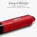 DOFLY 3400mAh Compact Portable Phone Charger, Mini Powerbank External Battery with Keychain Micro USB Cable for All Devices, MP3 / MP4 Players, Tablets and Other USB Mobile Smartphones(Red)
