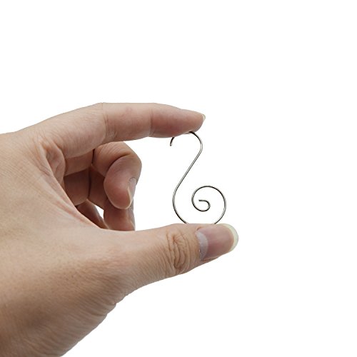 T-Antrix Ornament Hooks, Christmas Ornament Hangers, Christmas Tree Hanger Baubles Ball Metal Hooks Xmas Decoration S Hooks, 45mm 100 Pack - Thumbnail 2